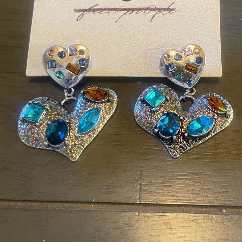 Free People Multicolor Heart Earrings - Picture 8 of 8